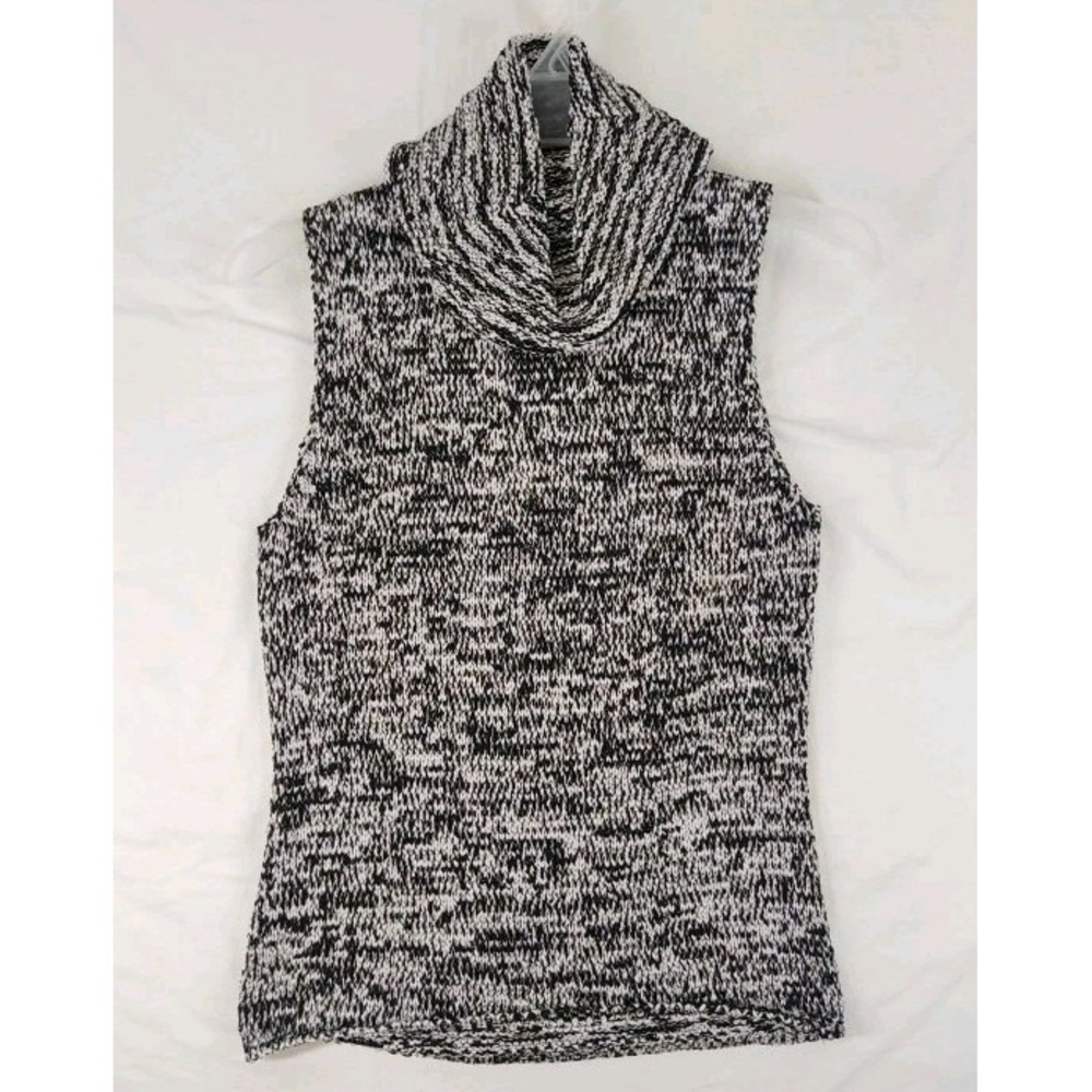 Milano Womens Sleeveless Cowl neck Marled Knit Sweater Size XL
